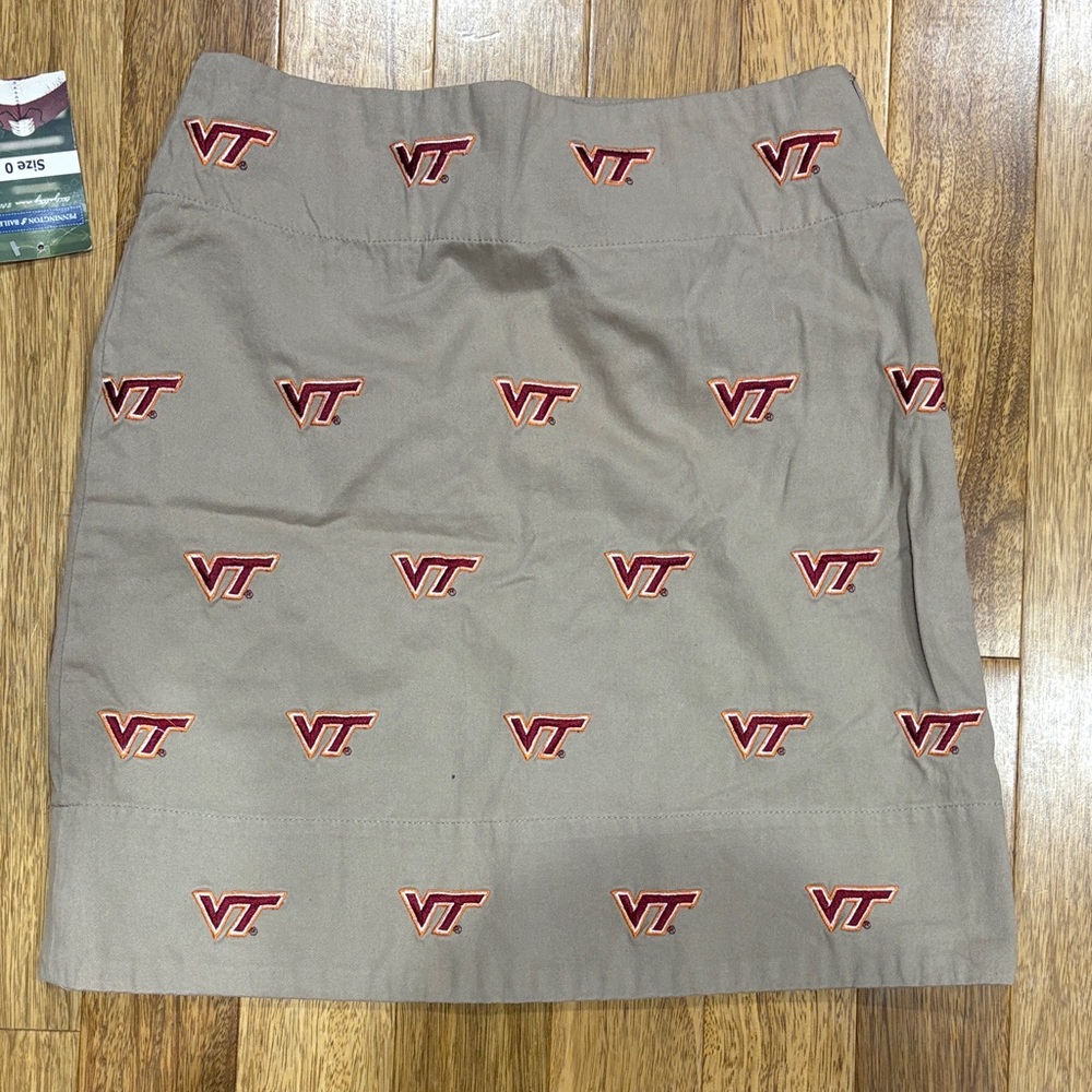 Pennington & Bailes Khaki Virginia Tech Embroidered Shirt Size 0